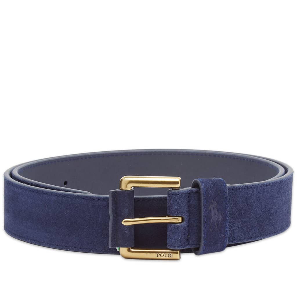 CINTURON EN GAMUZA RALPH LAUREN NAVY
