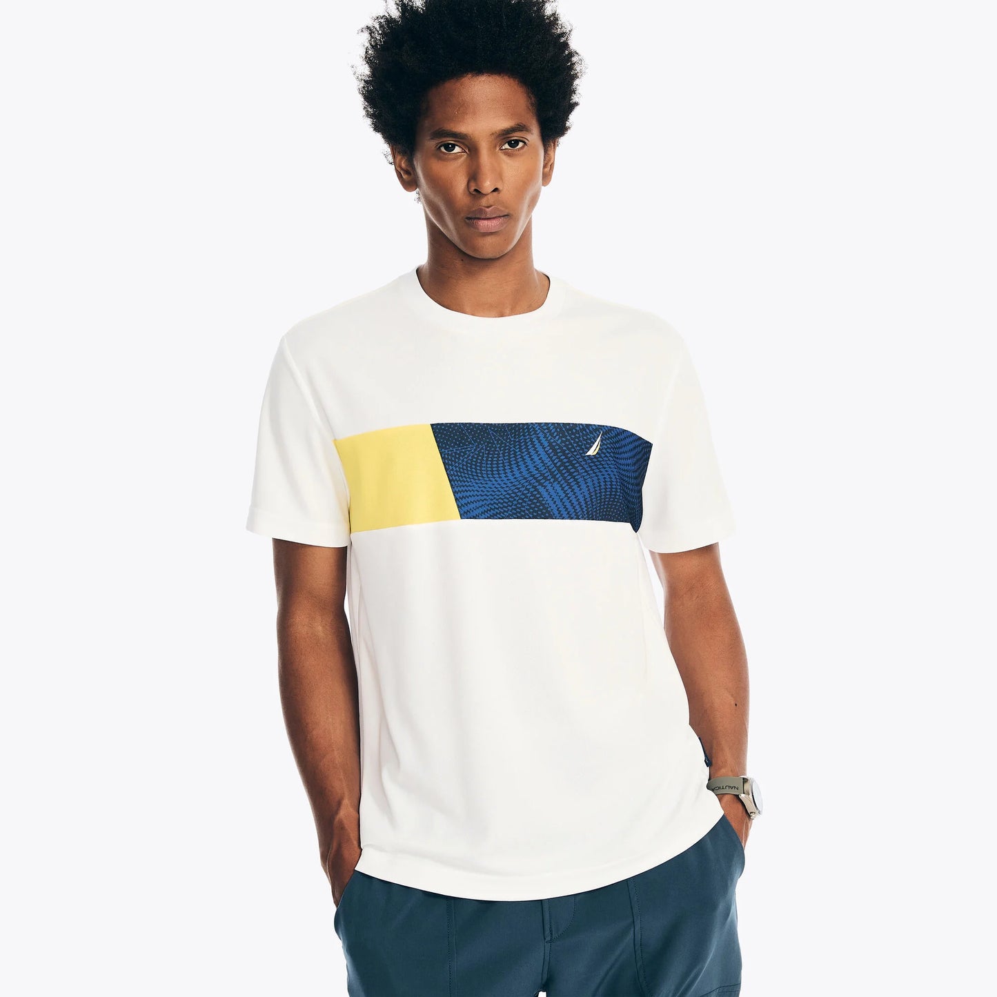 NAVTECH CREWNECK T-SHIRT BLANCA