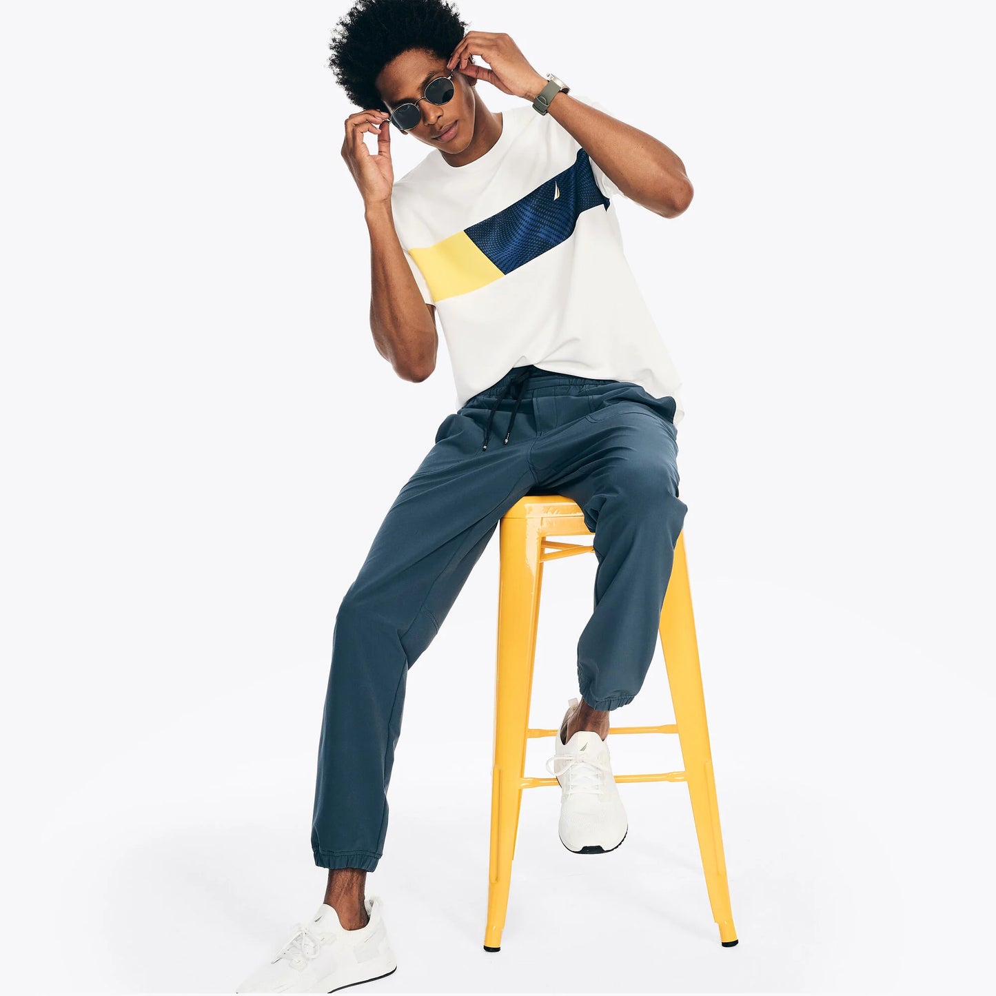 NAVTECH CREWNECK T-SHIRT BLANCA