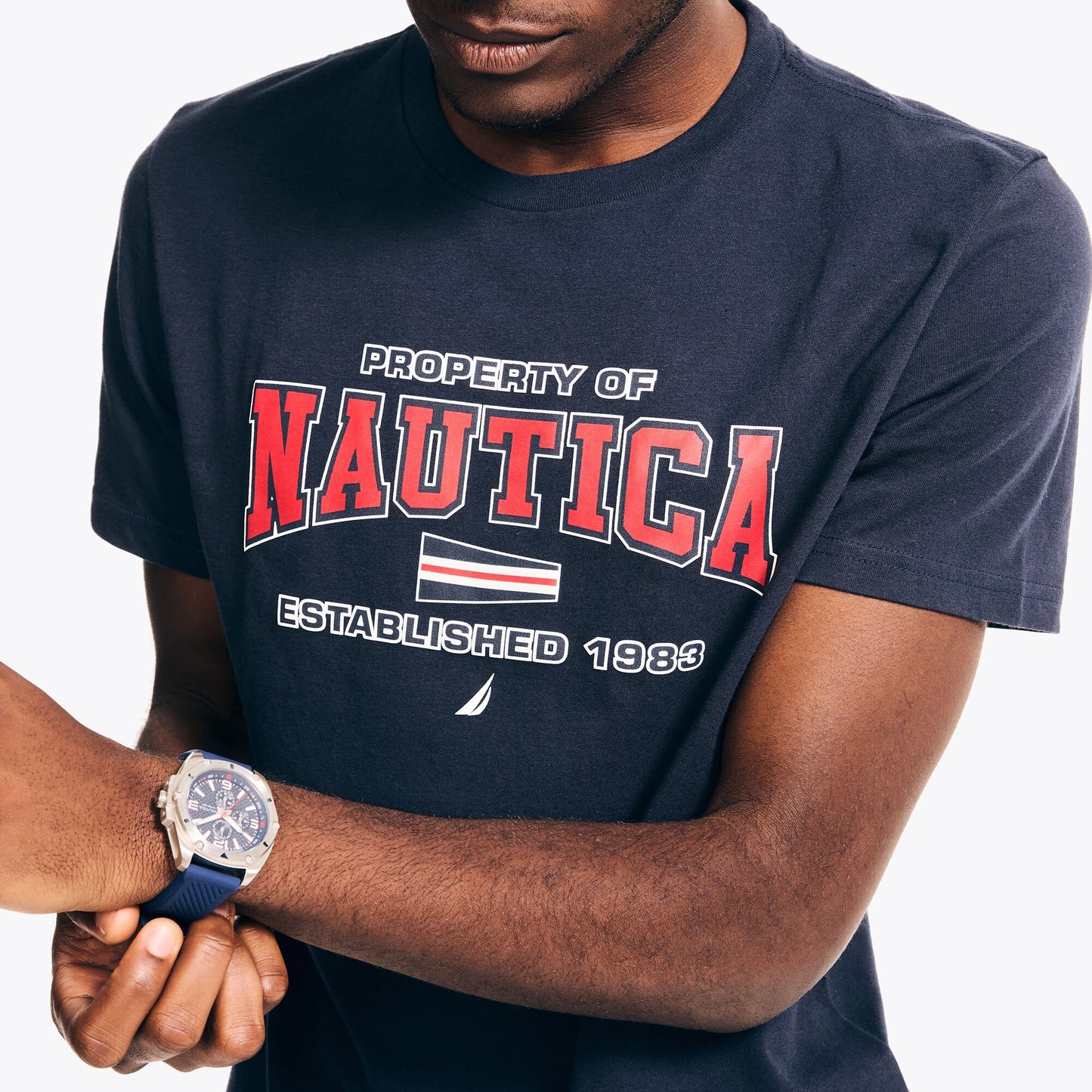 T-SHIRT GRÁFICA NAUTICA NAVY