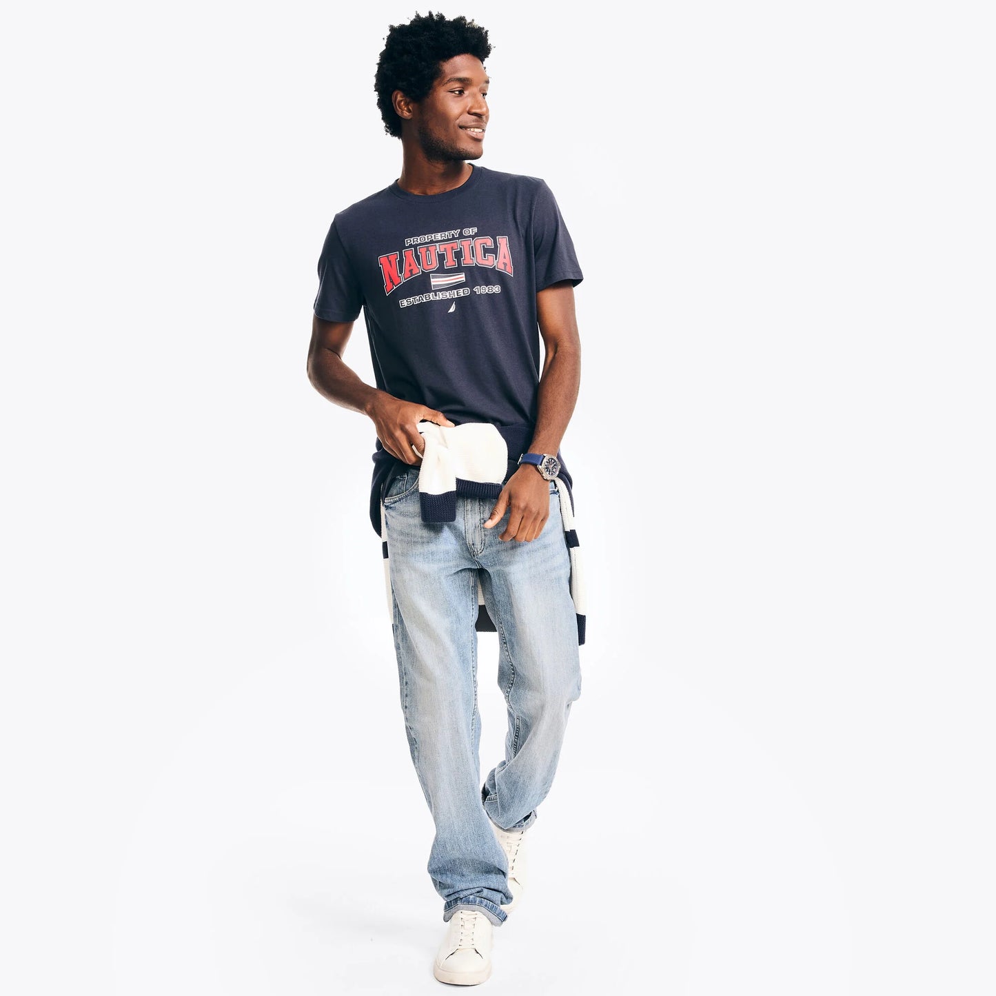 T-SHIRT GRÁFICA NAUTICA NAVY