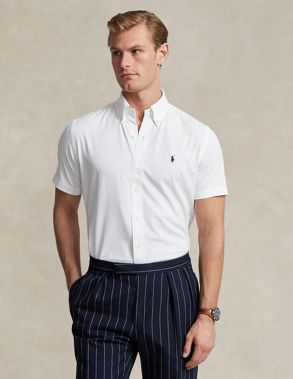 CAMISA CUSTOM FIT M/C EN POPELINA ELASTICA