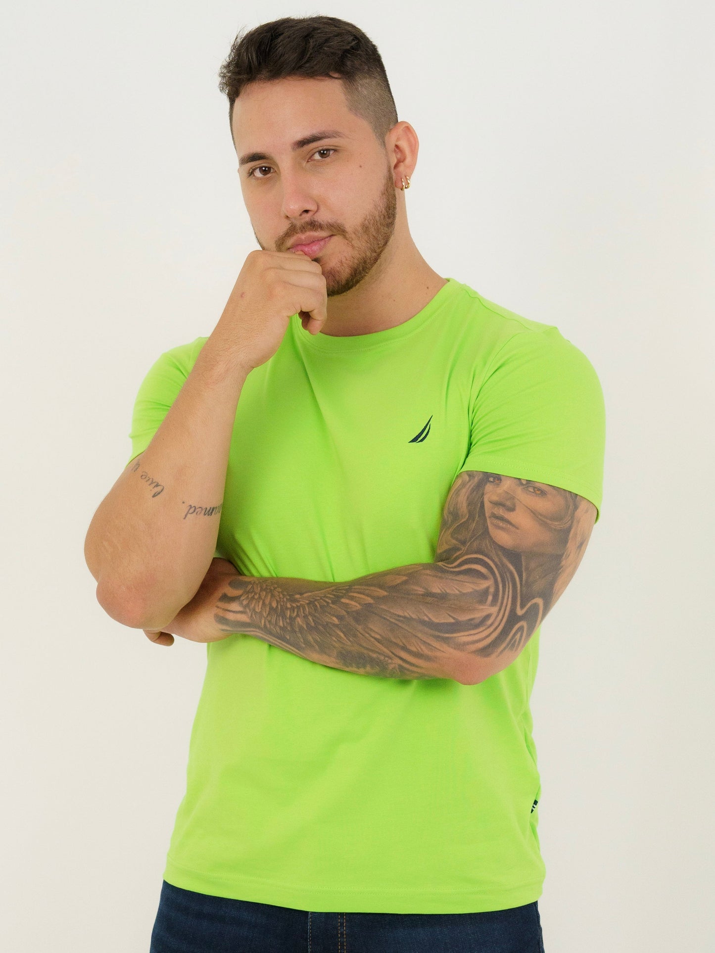 CAMISETA CREWNECK NAUTICA LIME SURF