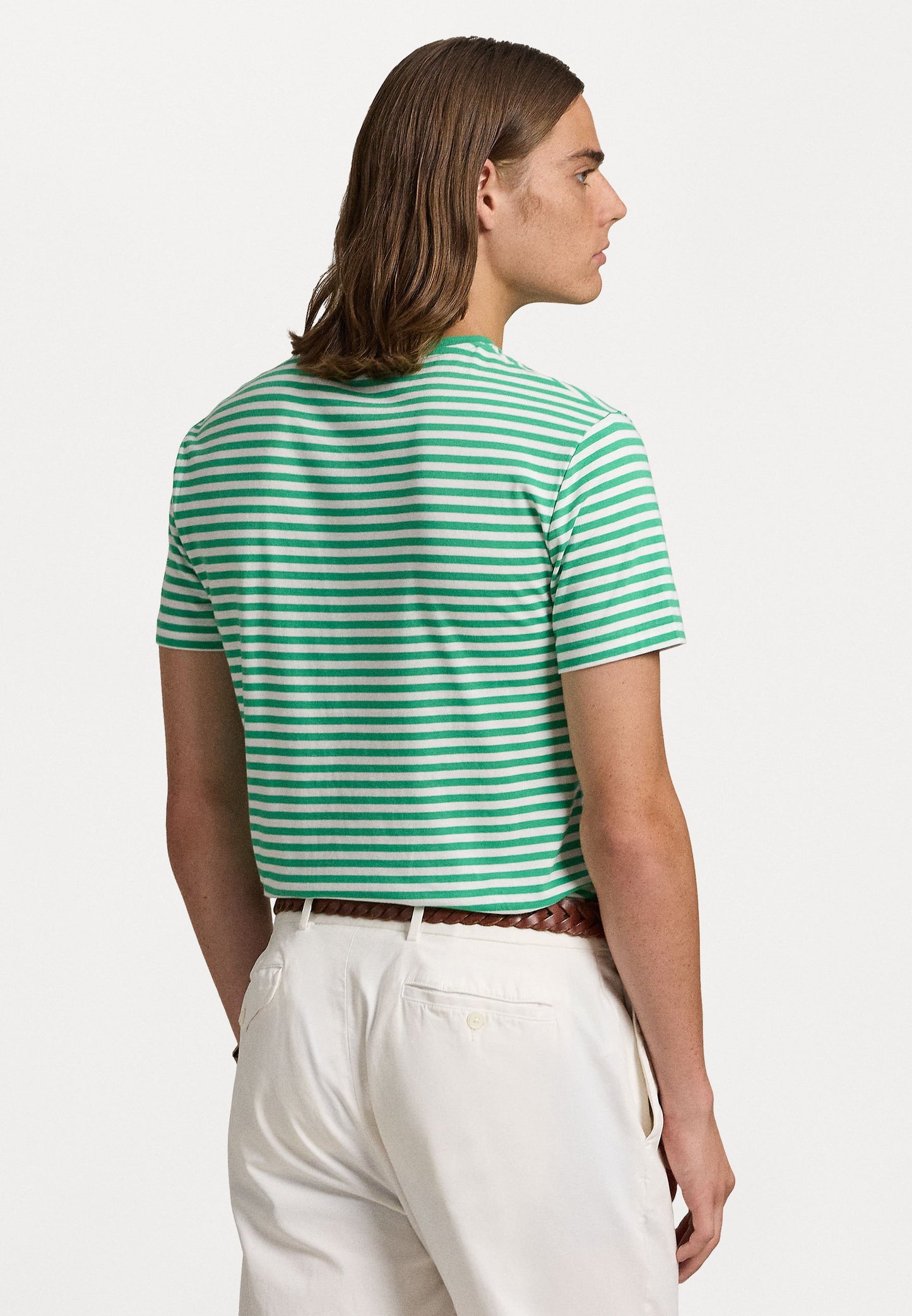 CAMISETA CUSTOM SLIM CON RAYAS SUMMER EMERALD