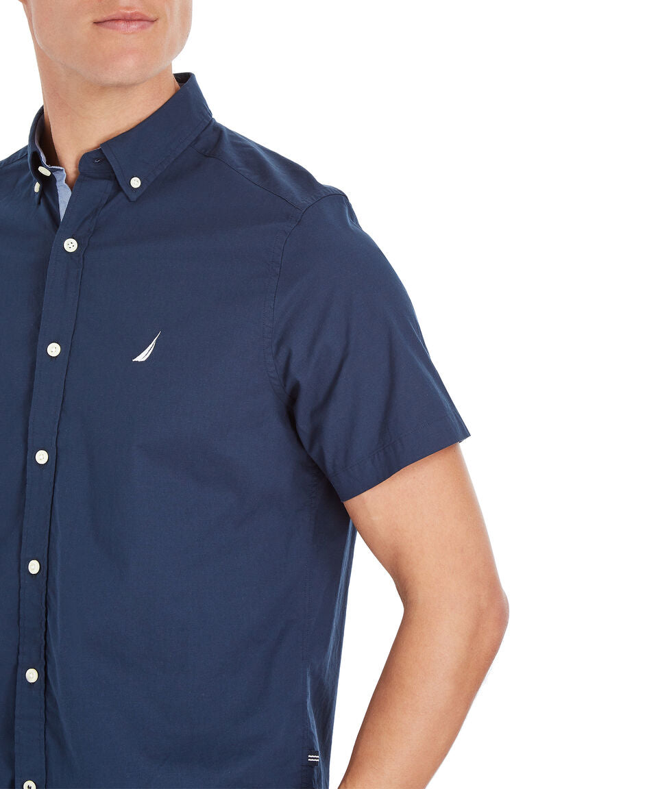 CAMISA MANGA CORTA EN ALGODON POPELINA STRETCH