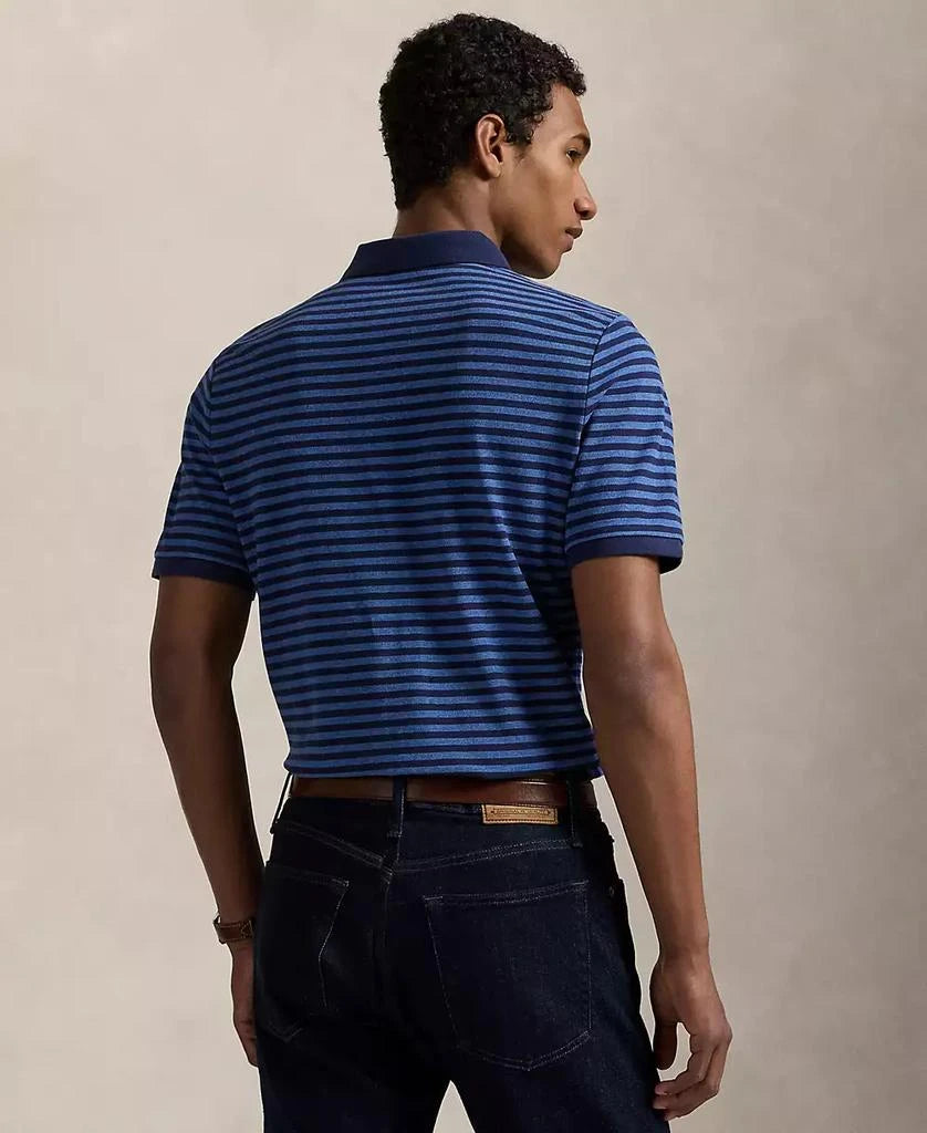 POLO DE PIQUE CUSTOM SLIM FOG BLUE HEATHER