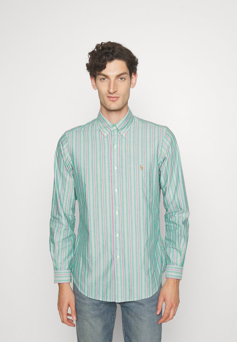 CAMISA CUSTOM FIT OXFORD VERDE RAYAS