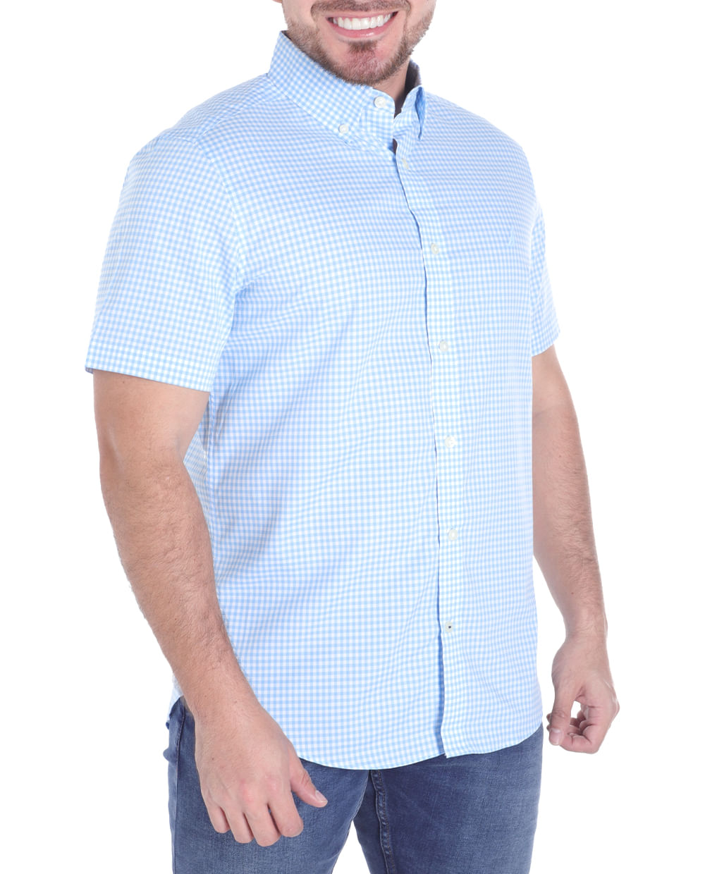 CAMISA CLASSIC POPELINA CUADROS BLUE YONDER