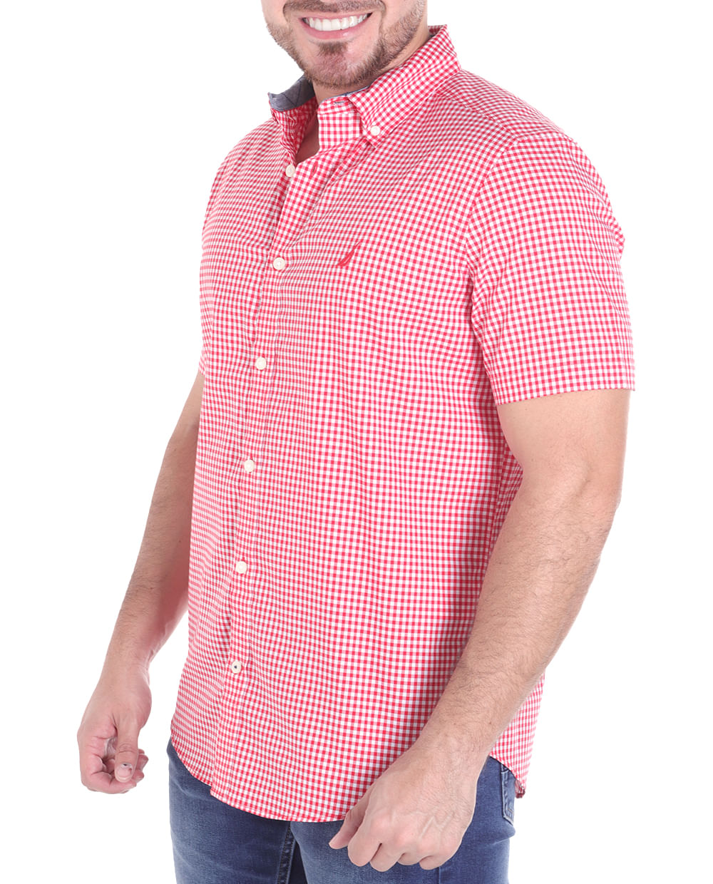 CAMISA CLASSIC POPELINA CUADROS FORMULA ONE RED