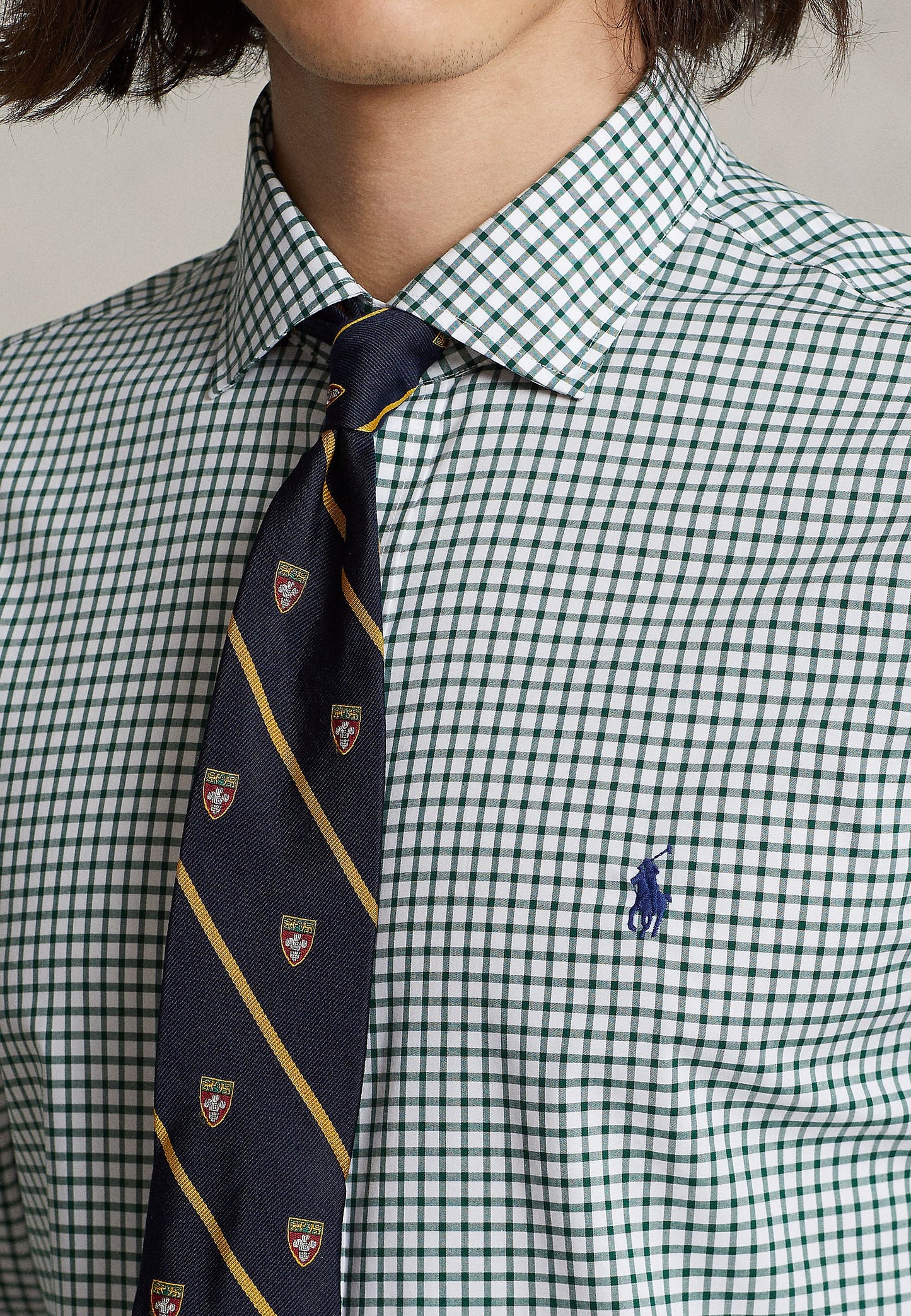 CAMISA EN POPELINA TATTERSALL CUSTOM FIT