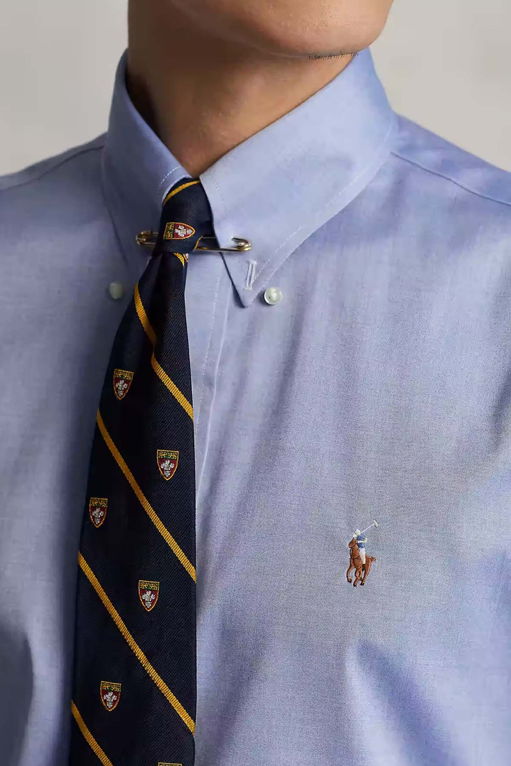 CAMISA CUSTOM FIT PINPOINT OXFORD AZUL.