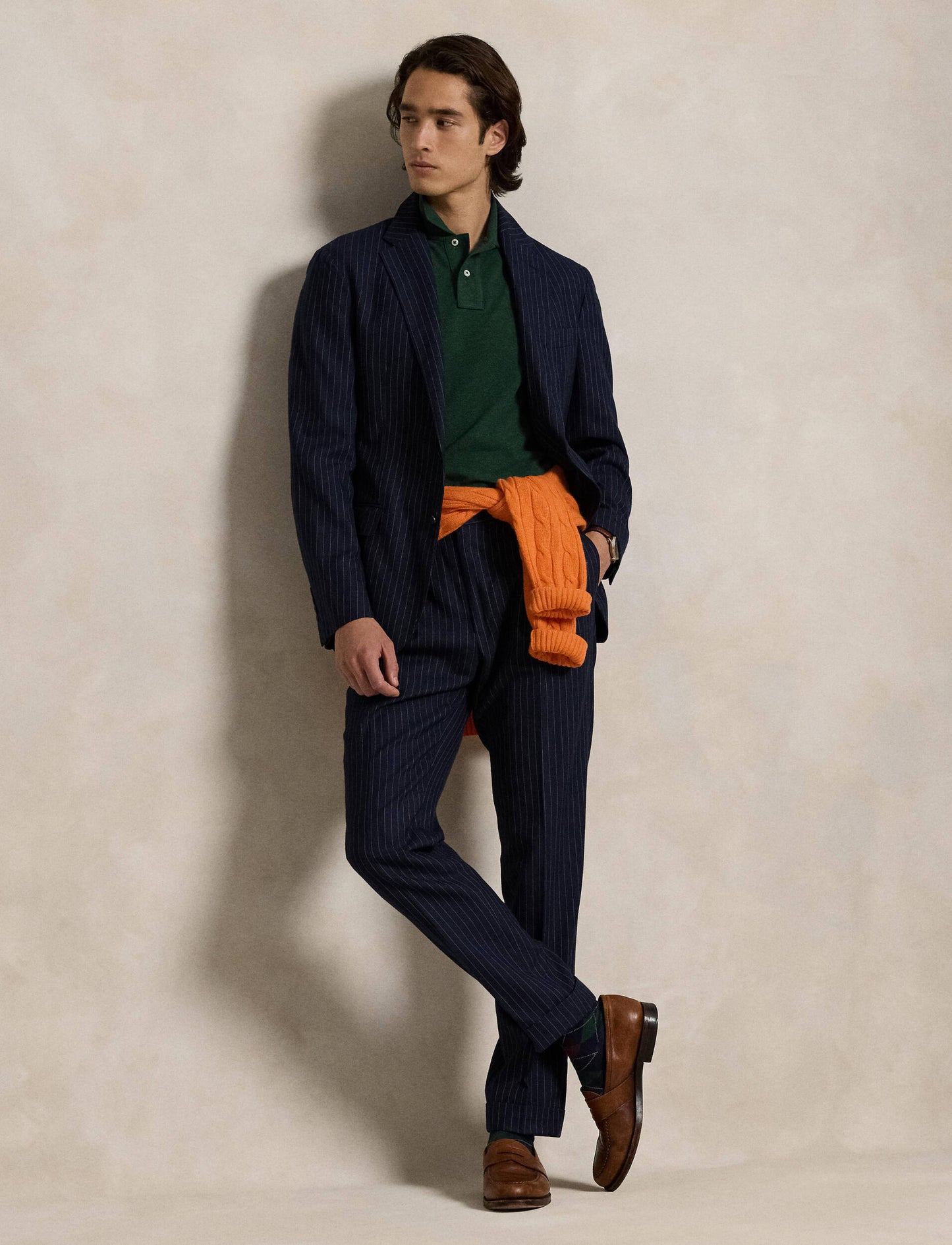 POLO DE PIQUE CUSTOM SLIM FIT PINE HEATHER