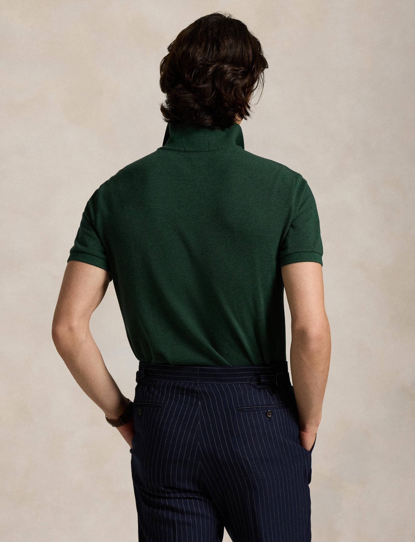 POLO DE PIQUE CUSTOM SLIM FIT PINE HEATHER