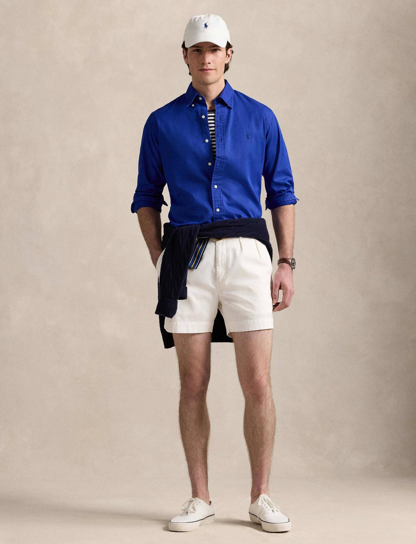 CAMISA CUSTOM FIT DE TWILL HERITAGE ROYAL