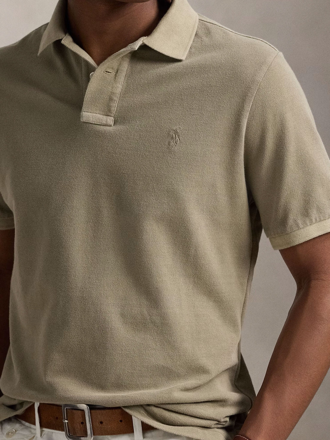POLO DE PIQUE CUSTOM SLIM FIT OLIVE