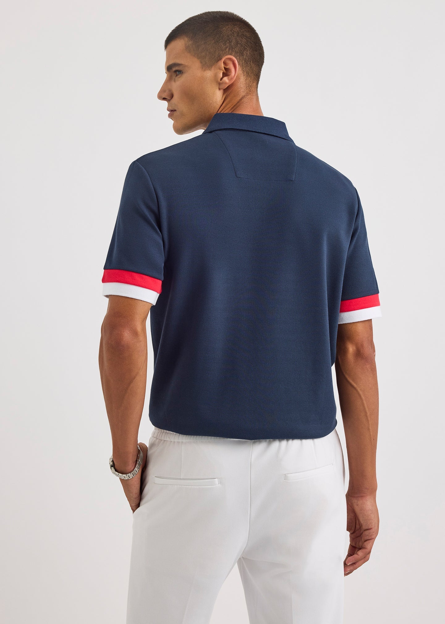 POLO KEANU DE PIQUE NAUTICA CON LOGO NAVY