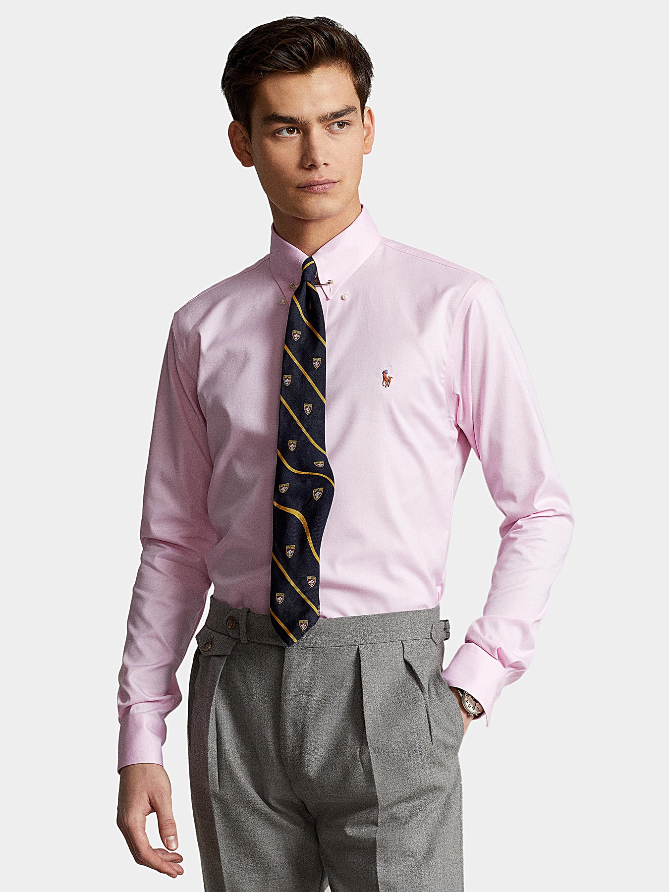CAMISA CUSTOM FIT PINPOINT OXFORD ROSADA