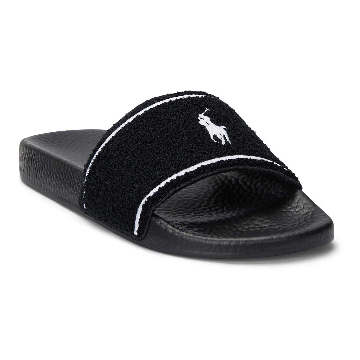 SANDALIAS RALPH LAUREN POLO SLIDE STRIPE NEGRO