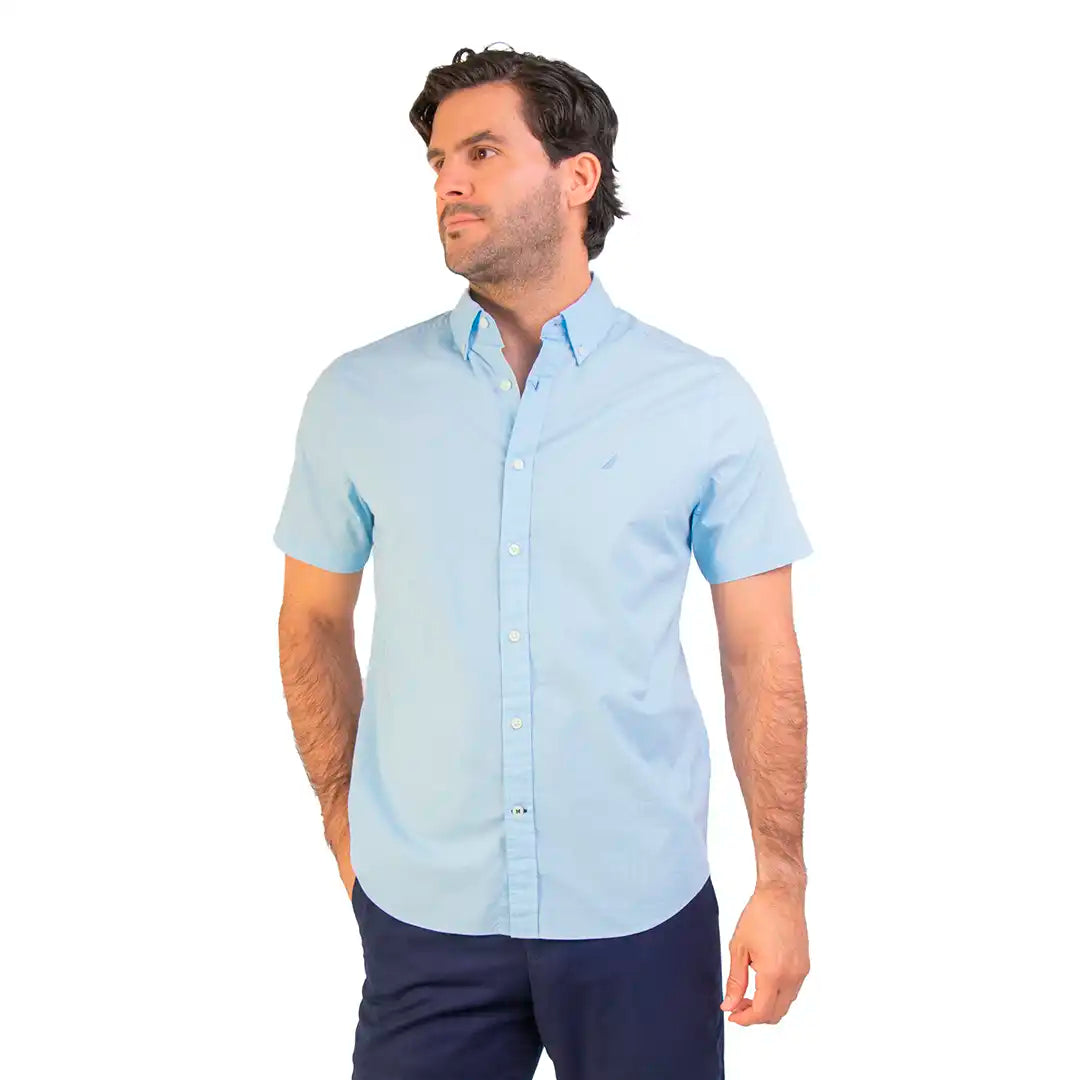 CAMISA M/C CLASSIC FIT NAUTICA POPELINA BLUE YONDER