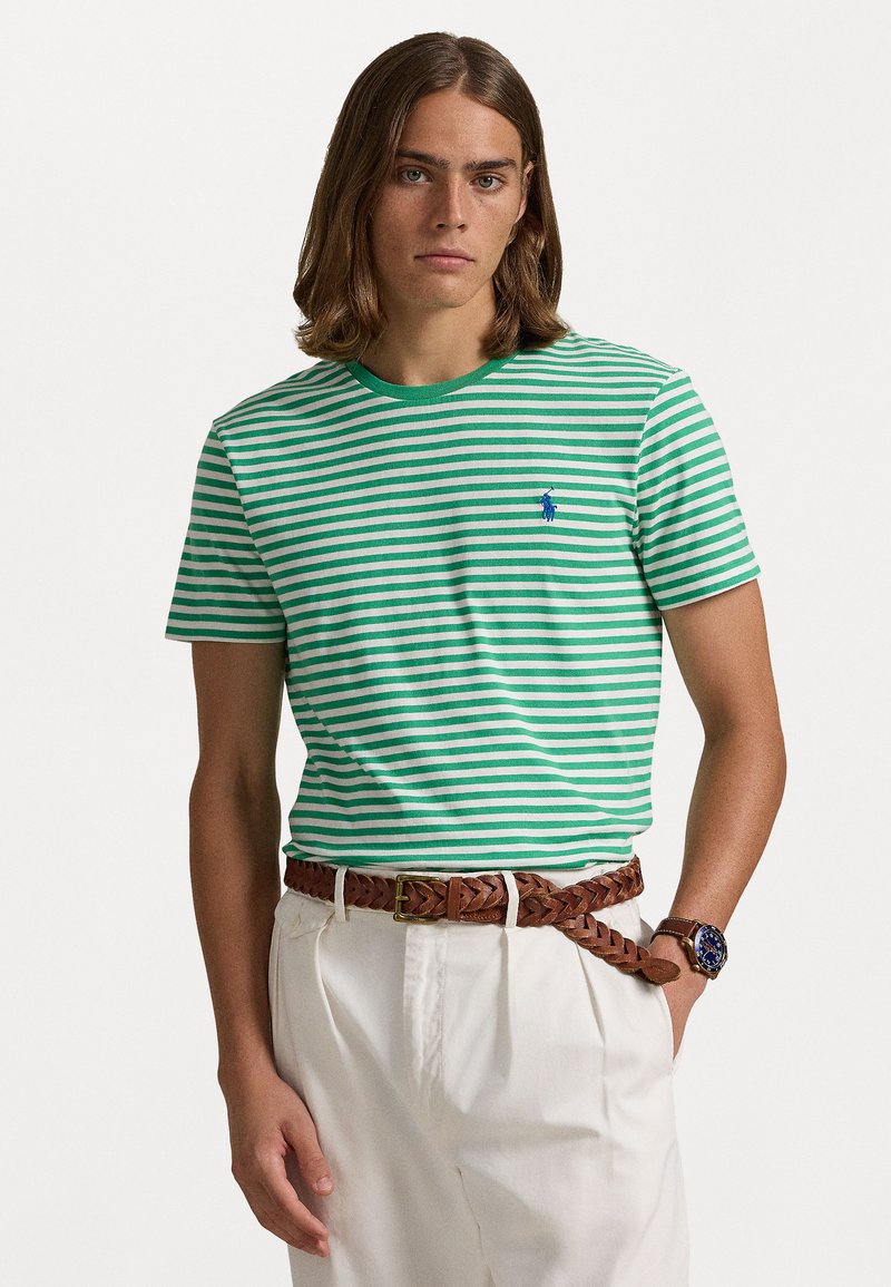 CAMISETA CUSTOM SLIM CON RAYAS SUMMER EMERALD