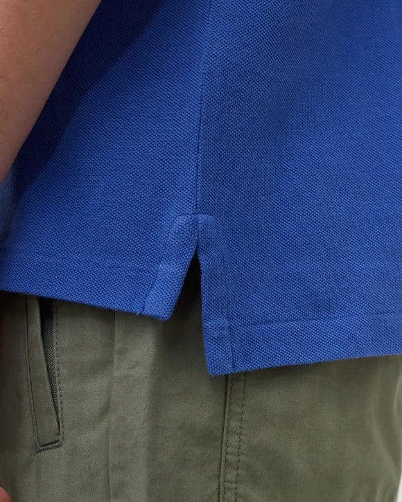 POLO DE PIQUÉ CUSTOM SLIM FIT AZUL