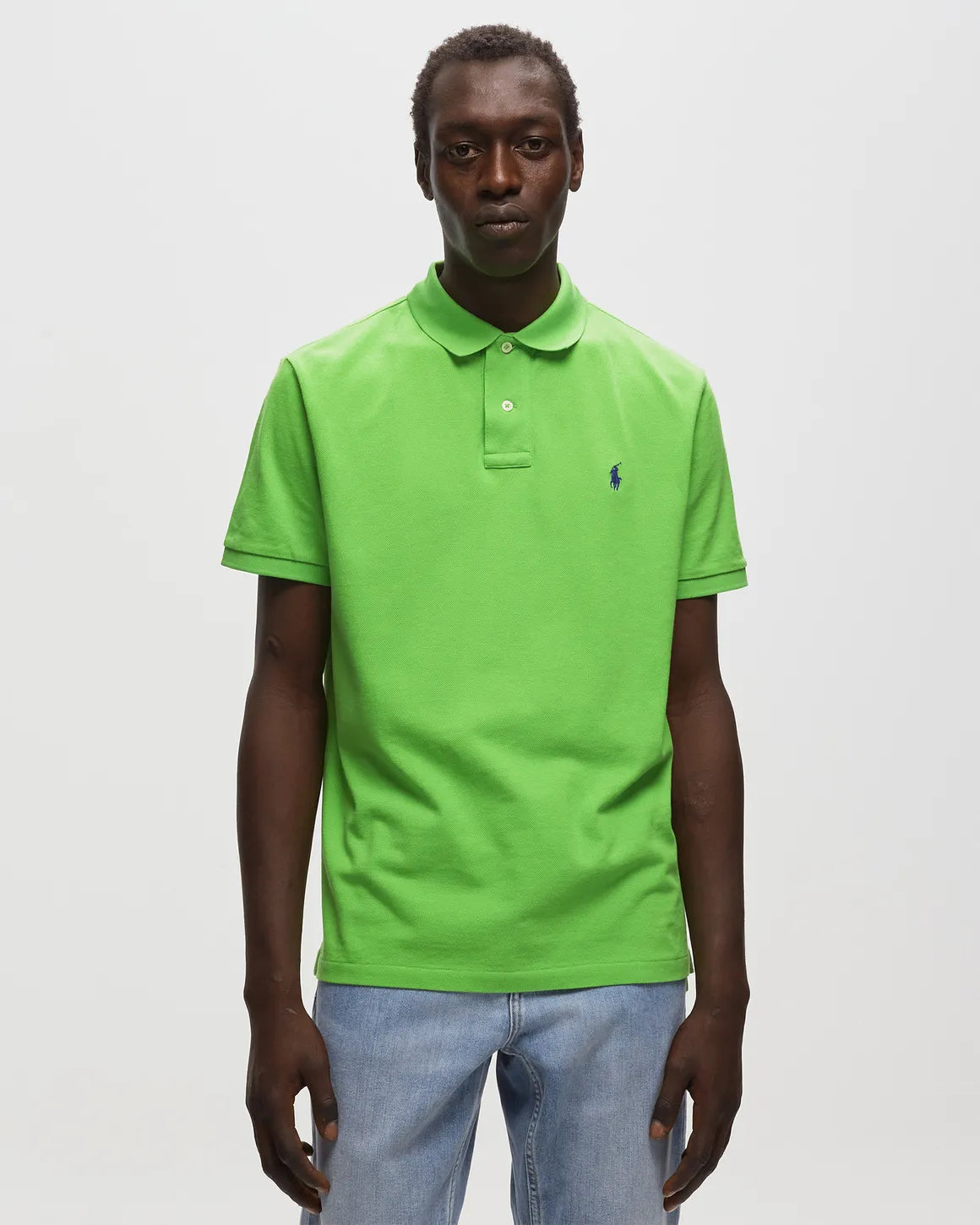 POLO DE PIQUÉ CUSTOM SLIM FIT VERDE