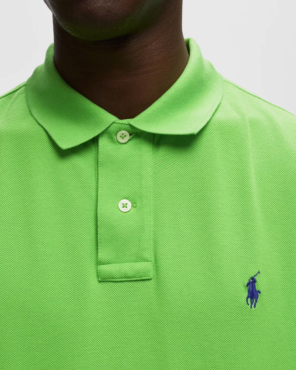 POLO DE PIQUÉ CUSTOM SLIM FIT VERDE
