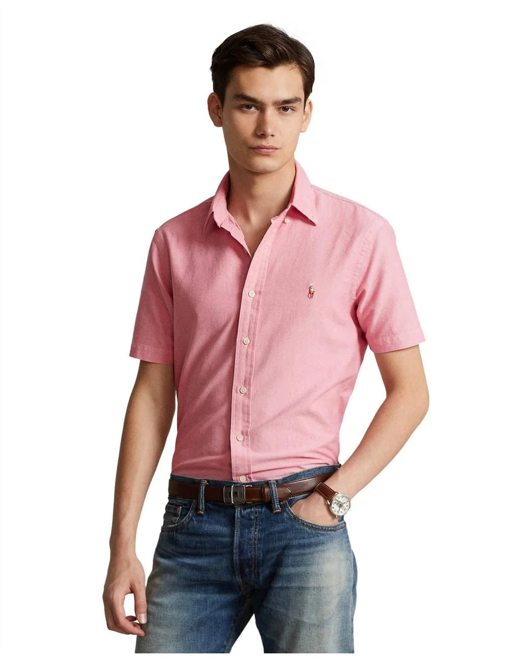 CAMISA EN OXFORD CUSTOM FIT ROJA