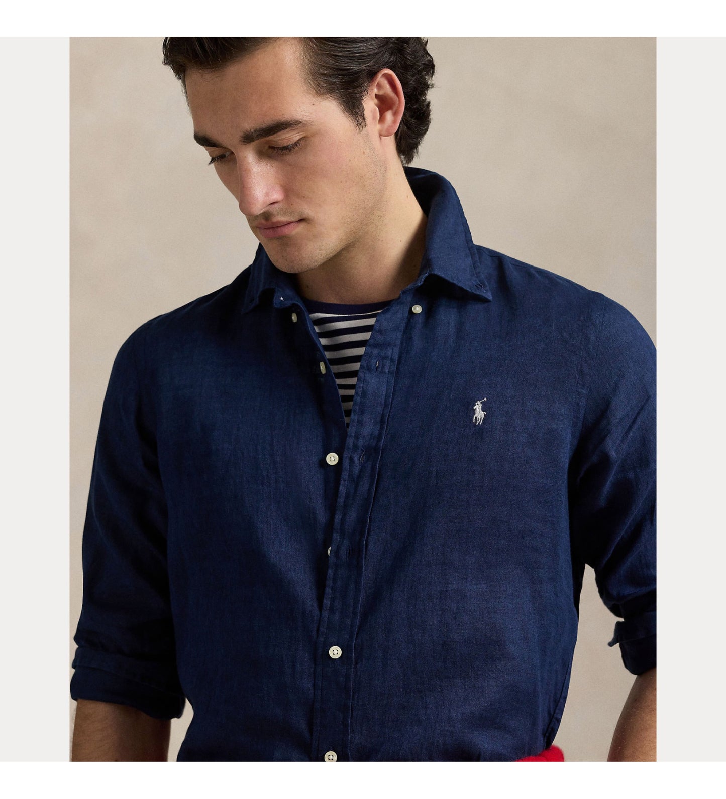 CAMISA CUSTOM FIT DE LINO LIGERO