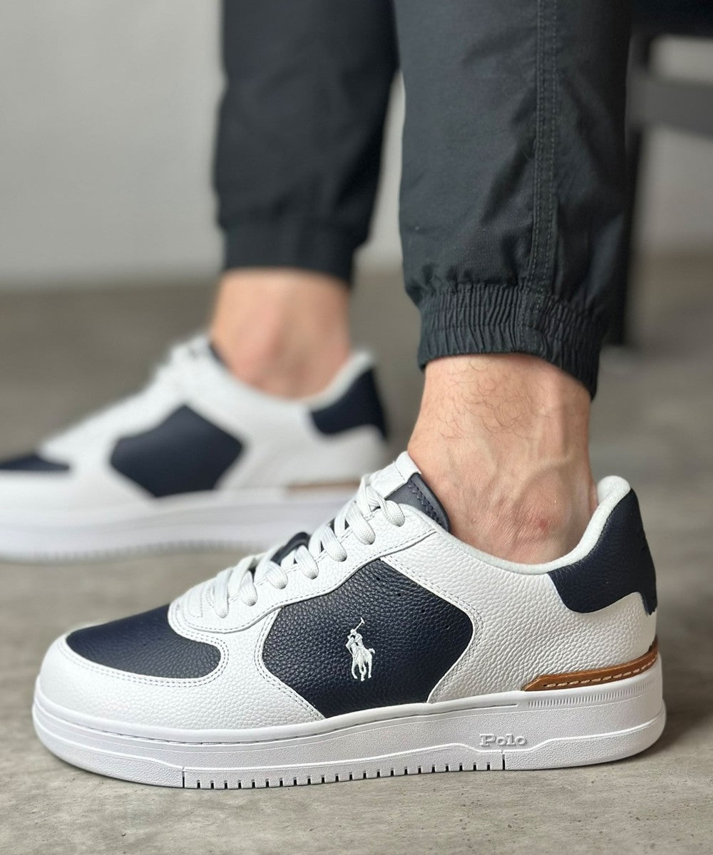 TENIS MASTERS COURT DE CUERO BLANCO -NAVY