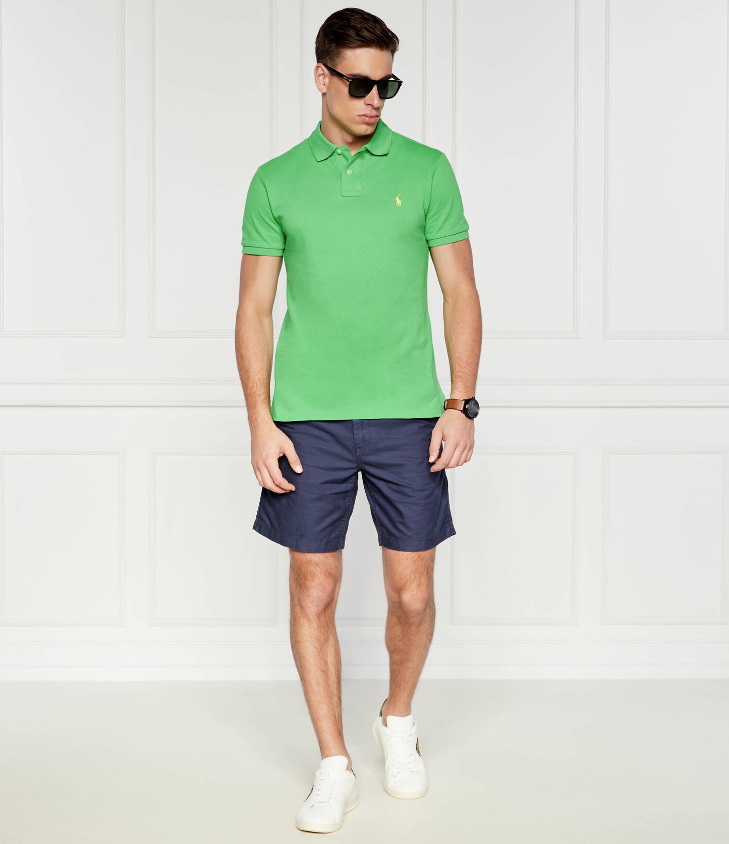 POLO DE PIQUE CUSTOM SLIM GOLF GREEN