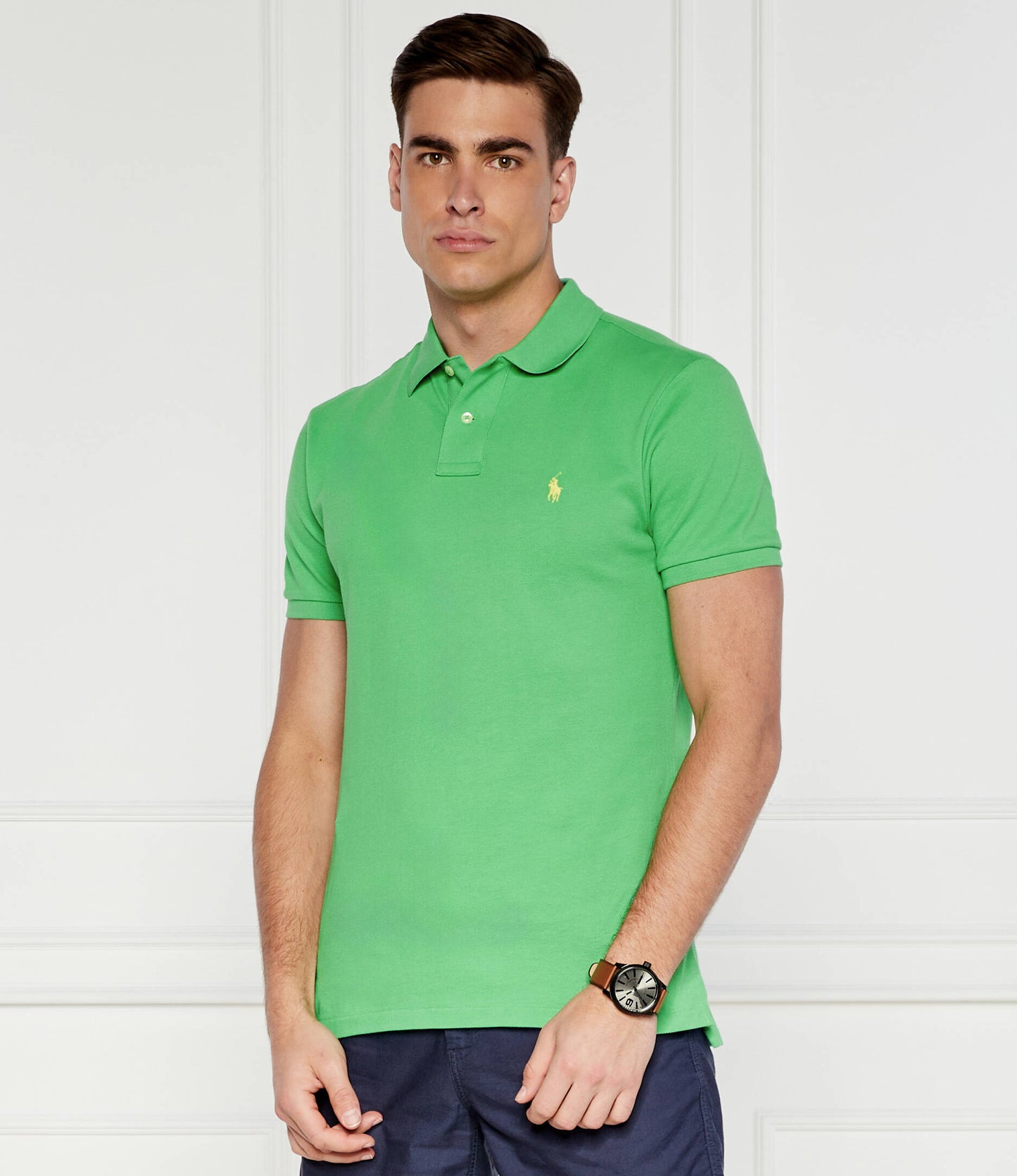 POLO DE PIQUE CUSTOM SLIM GOLF GREEN
