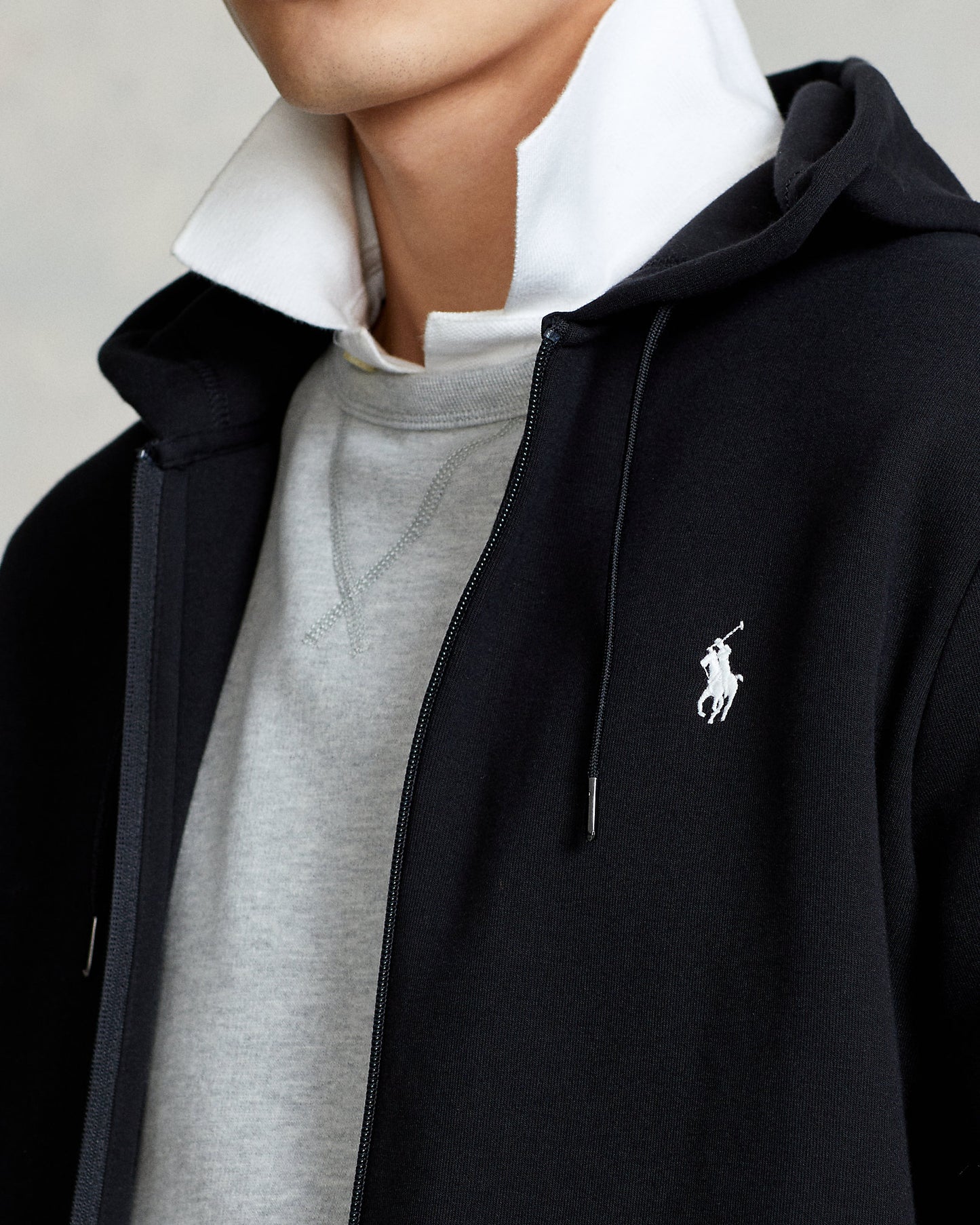 SUDADERA DE DOBLE PUNTO Y CREMALLERA