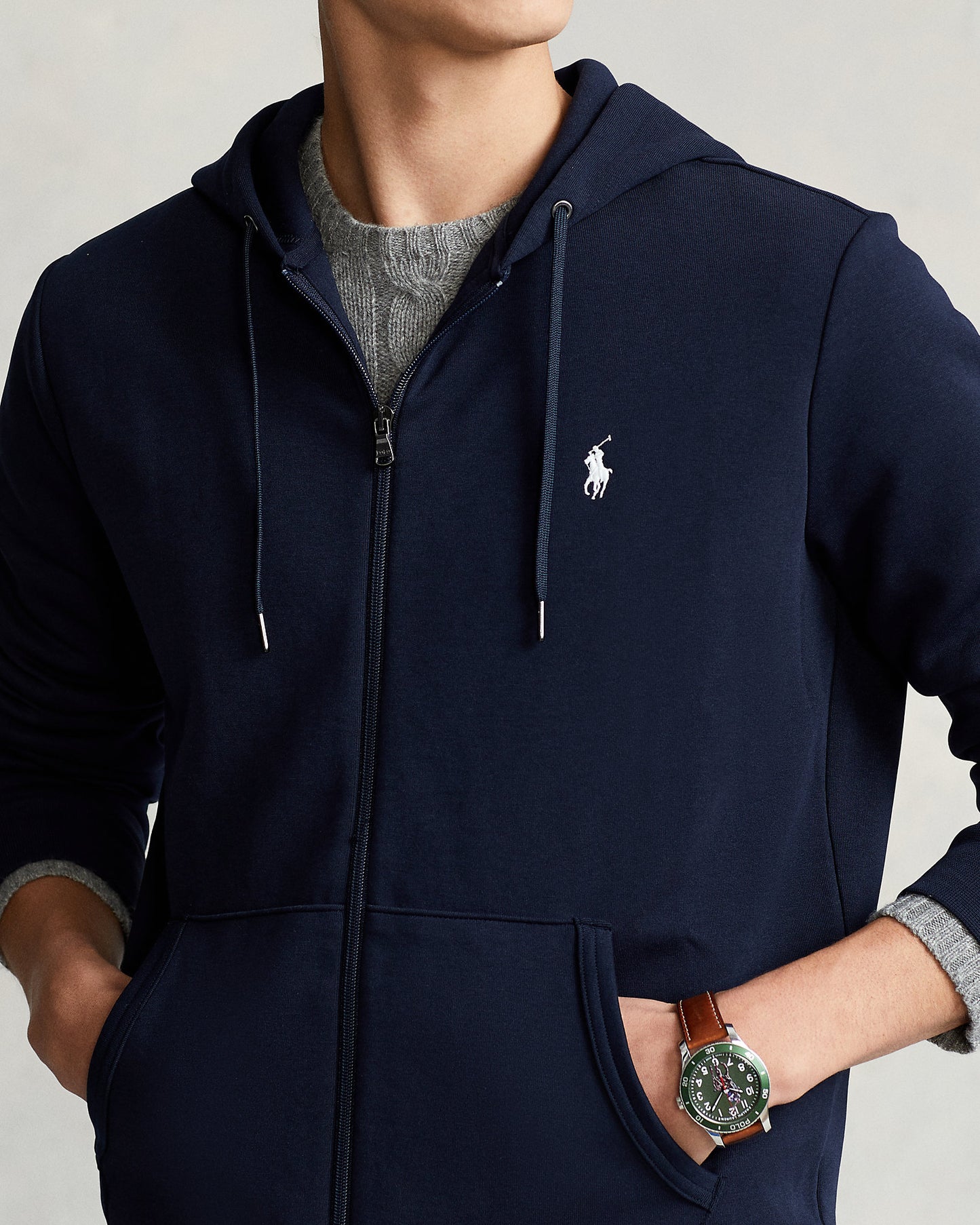 SUDADERA DE DOBLE PUNTO Y CREMALLERA