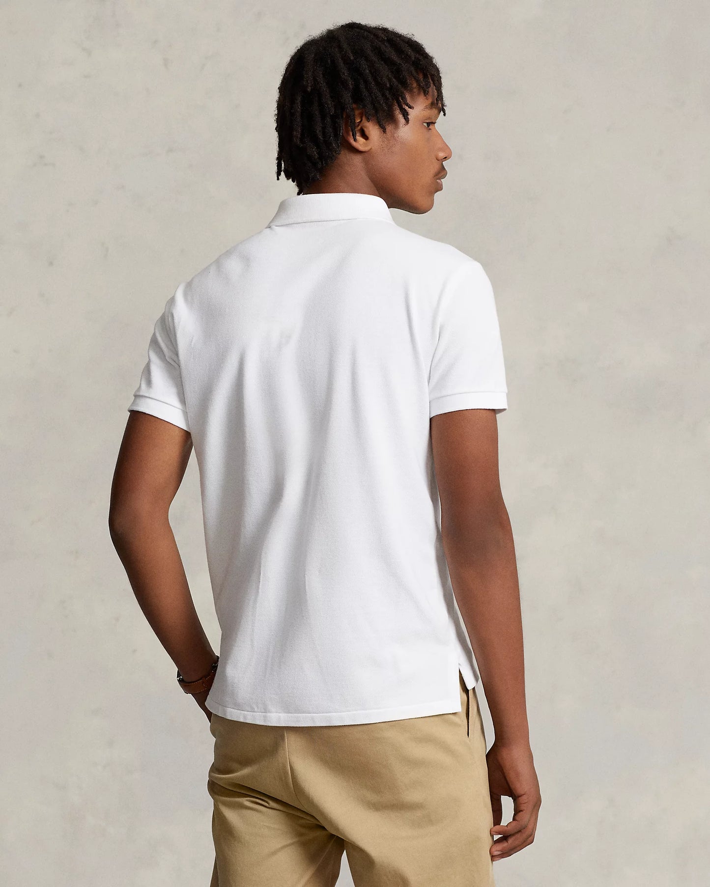 POLO DE PIQUÉ CUSTOM SLIM FIT BLANCO