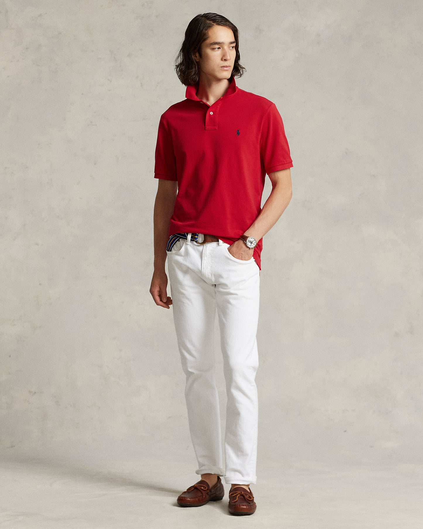 POLO DE PIQUÉ CUSTOM SLIM FIT RL2000 RED