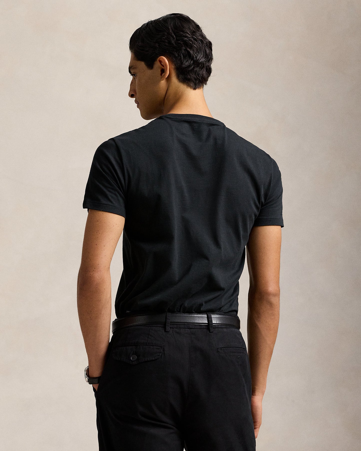 CAMISETA CUSTOM SLIM FIT ALGODON DE PUNTO POLO BLACK