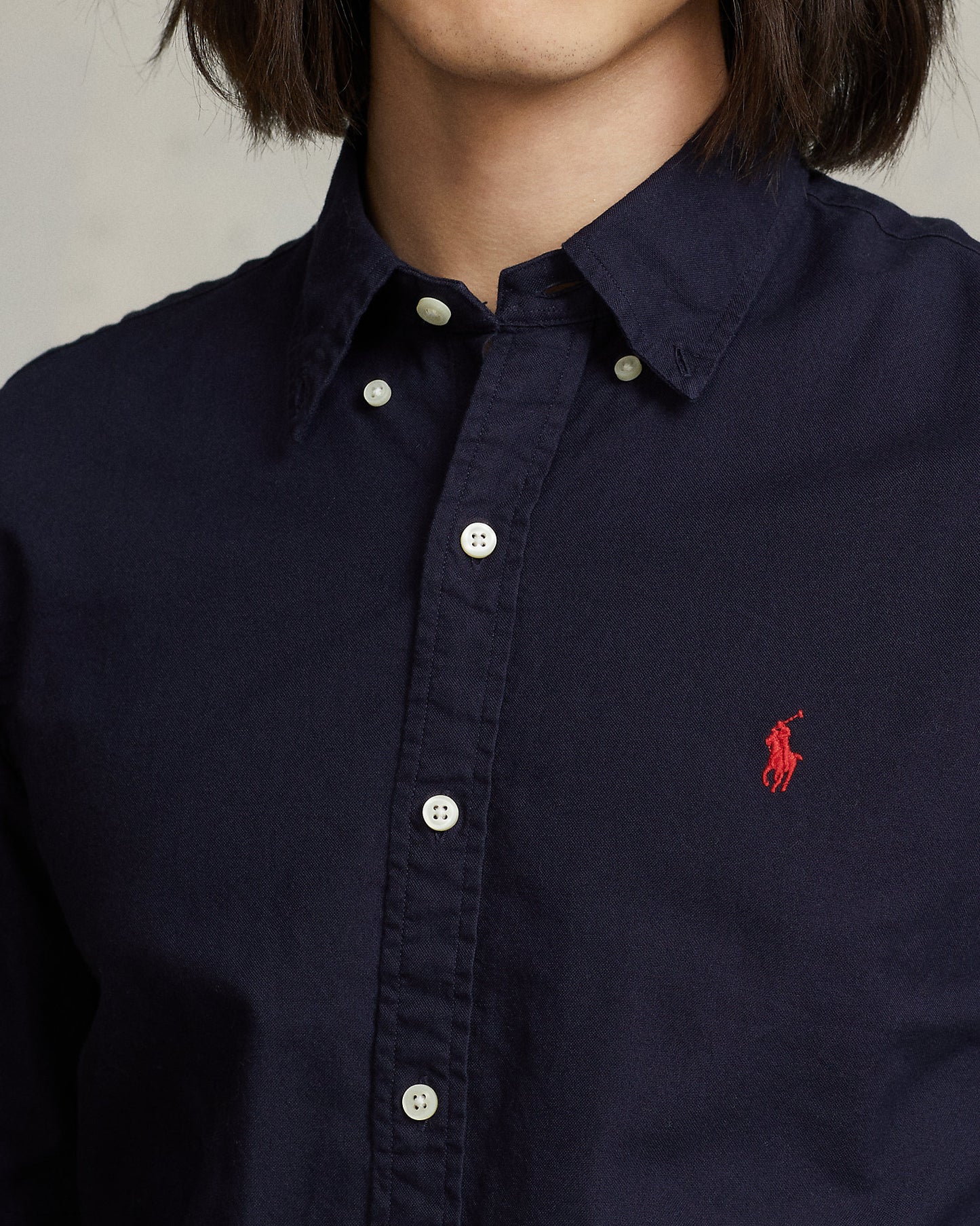 CAMISA CUSTOM FIT GD OXFORD AZUL NAVY