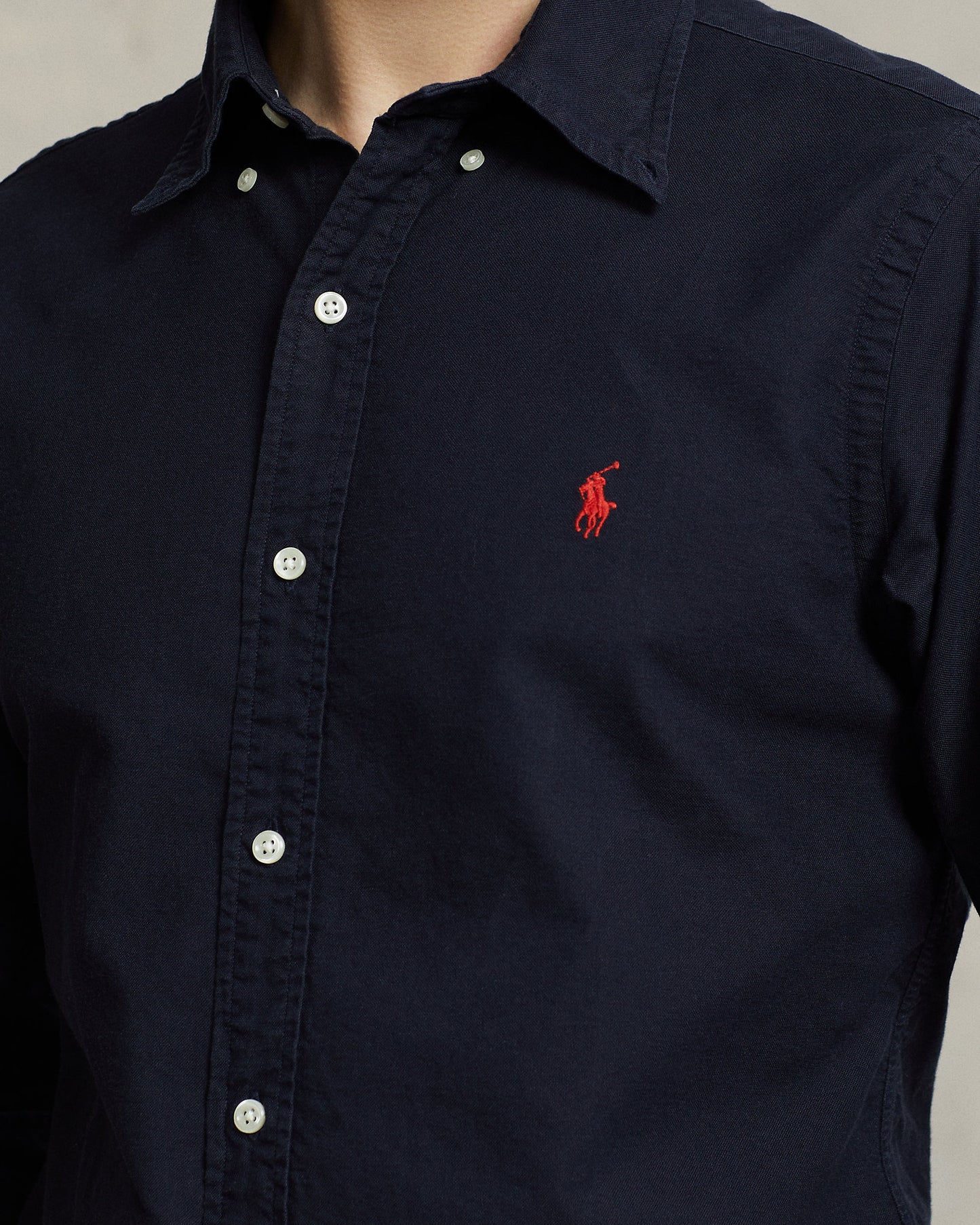 CAMISA CUSTOM FIT GD OXFORD AZUL NAVY