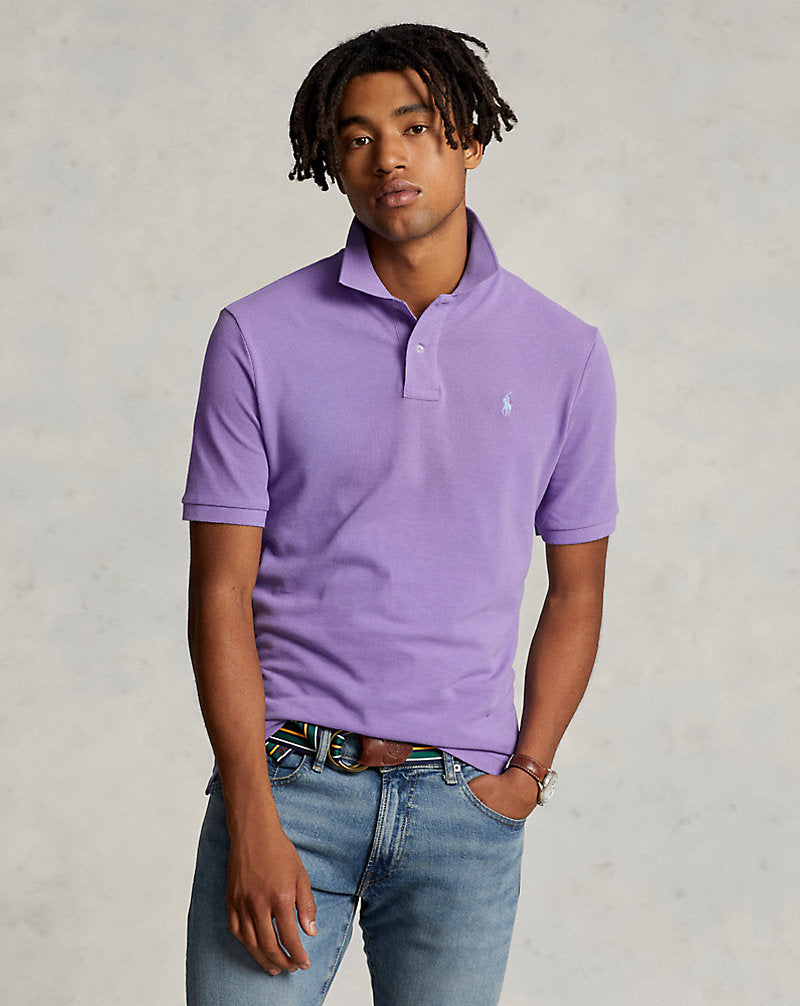 POLO DE PIQUÉ CUSTOM SLIM FIT CACTUS PURPLE