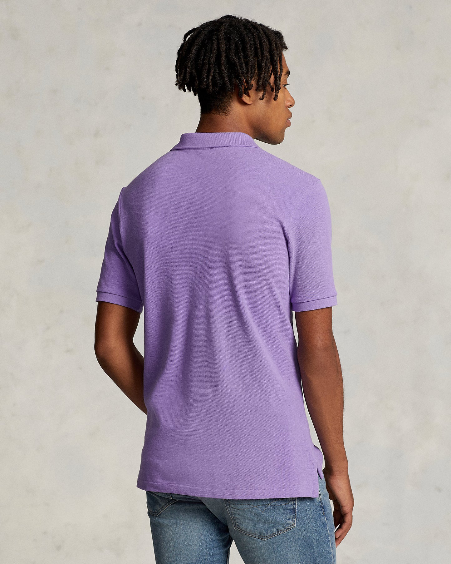 POLO DE PIQUÉ CUSTOM SLIM FIT CACTUS PURPLE