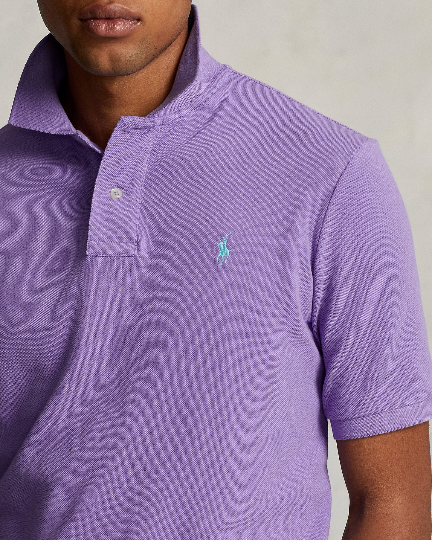 POLO DE PIQUÉ CUSTOM SLIM FIT CACTUS PURPLE