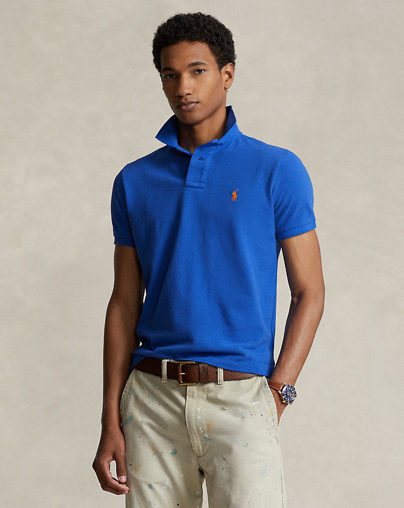 POLO DE PIQUÉ CUSTOM SLIM FIT NEW IRIS BLUE
