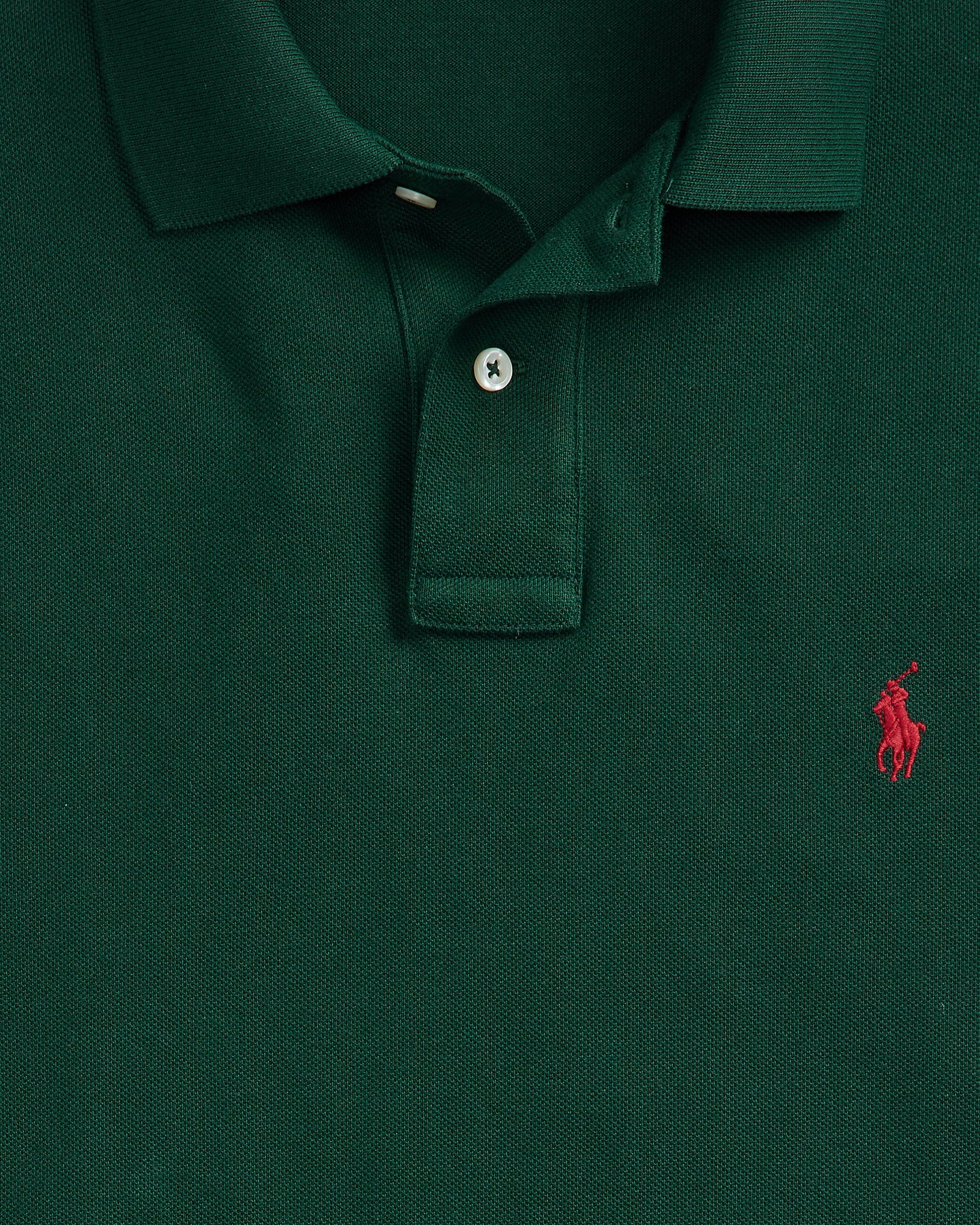 POLO DE PIQUÉ CUSTOM SLIM FIT COLLEGE GREEN