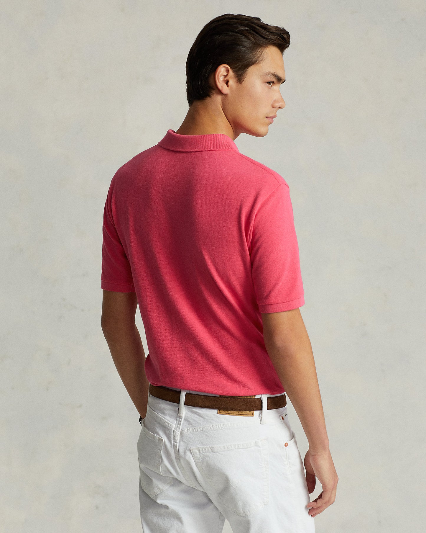 POLO DE PIQUÉ CUSTOM SLIM FIT HOT PINK