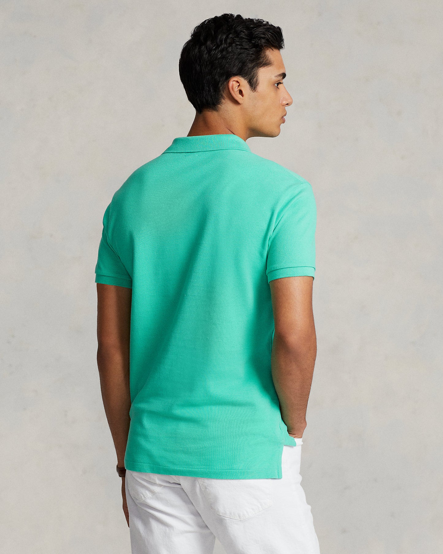 POLO DE PIQUÉ CUSTOM SLIM FIT VERDE