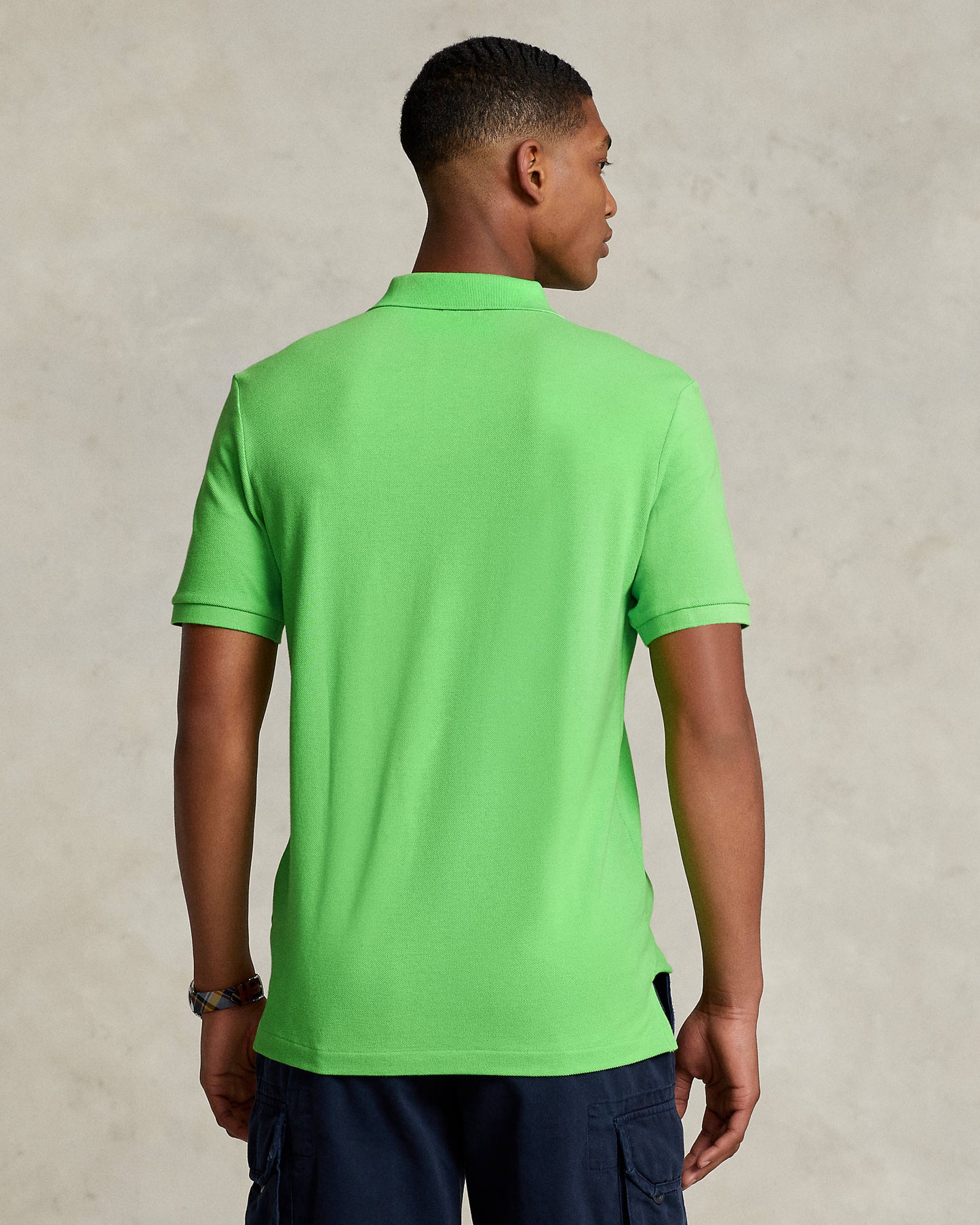 POLO DE PIQUÉ CUSTOM SLIM FIT KIWI LIME