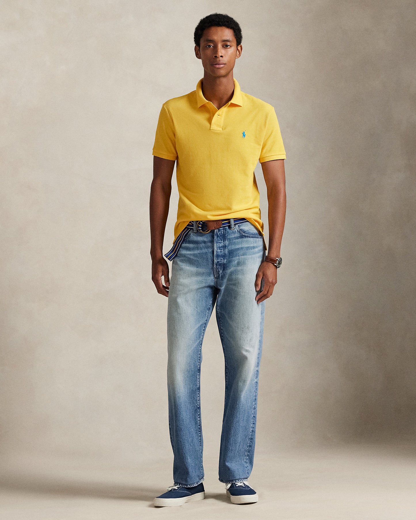 POLO DE PIQUE CUSTOM SLIM YELLOW FIN