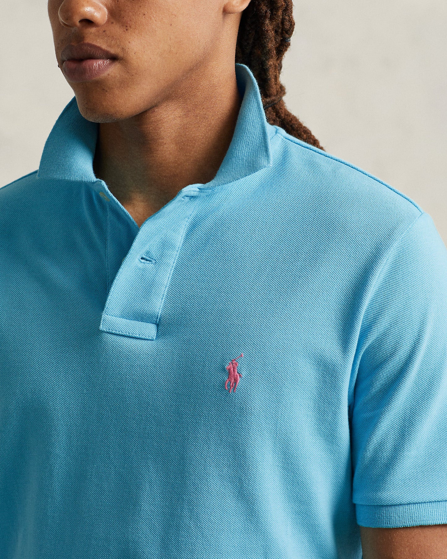 POLO DE PIQUE CUSTOM SLIM TURQUOISE NOVA