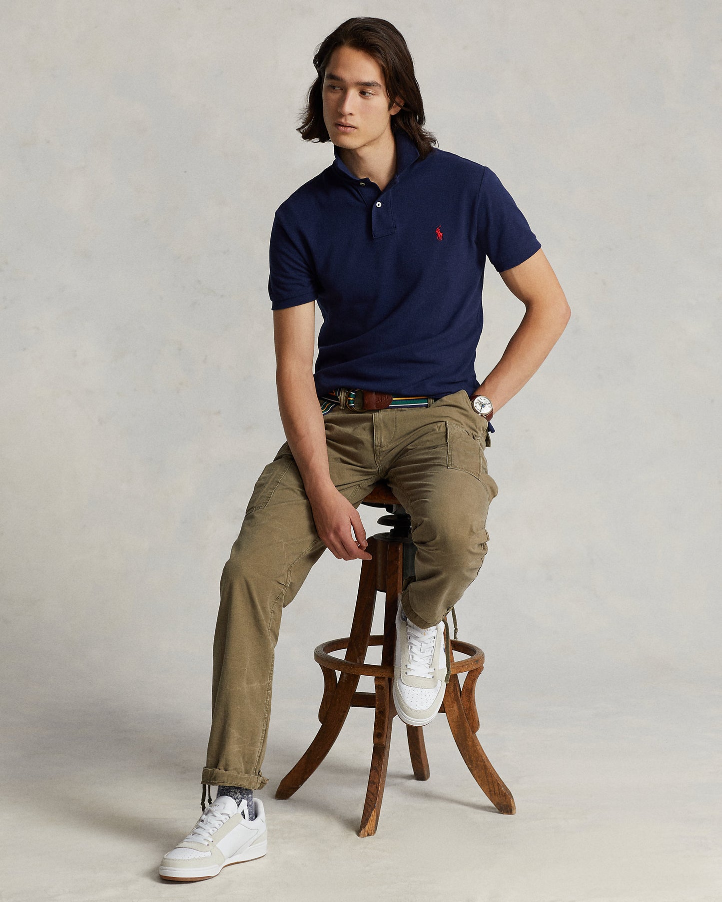 POLO DE PIQUE CUSTOM SLIM NEWPORT NAVY
